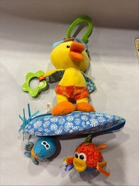 2006 Infantino Dylan the Surfer Yellow Duck Stroller Sensory Toy excellent